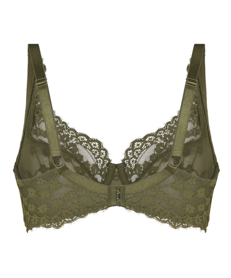 Daisy Non-Padded Underwired Bra, Green