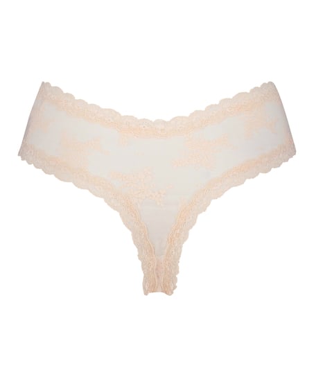 V-shaped Brazilian knickers mesh, Pink