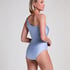 Shaping Shell Mesh Swimsuit, Blue