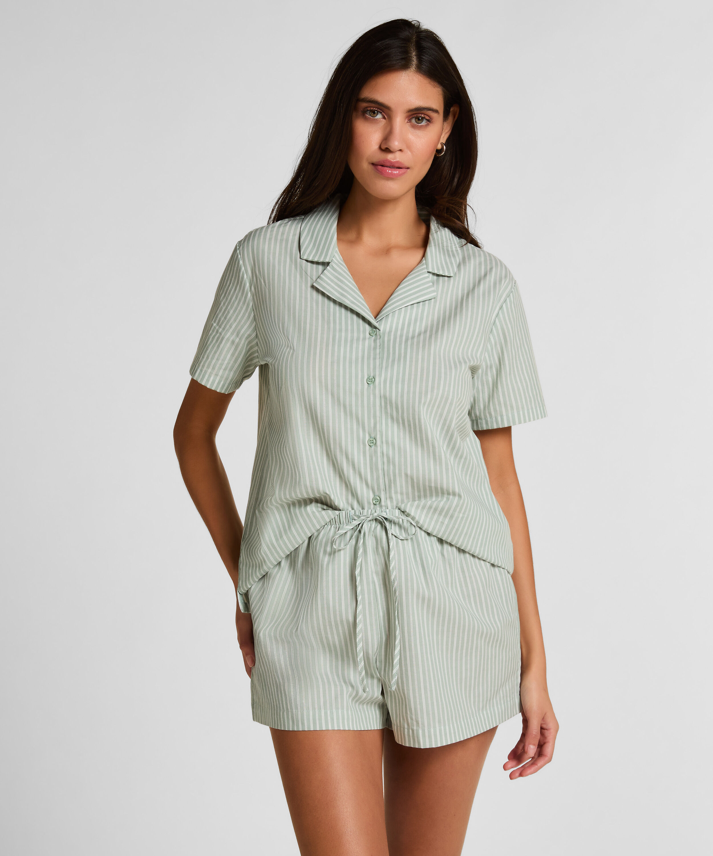 Short Woven Stripe, Green
