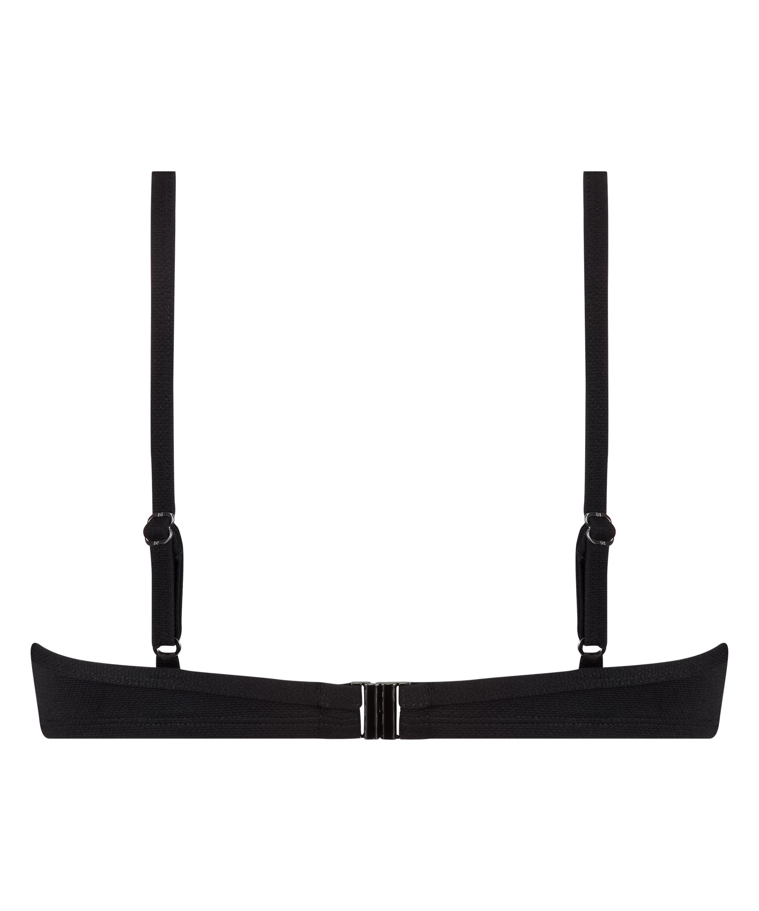 Scallop padded underwired bikini-top, Black, main