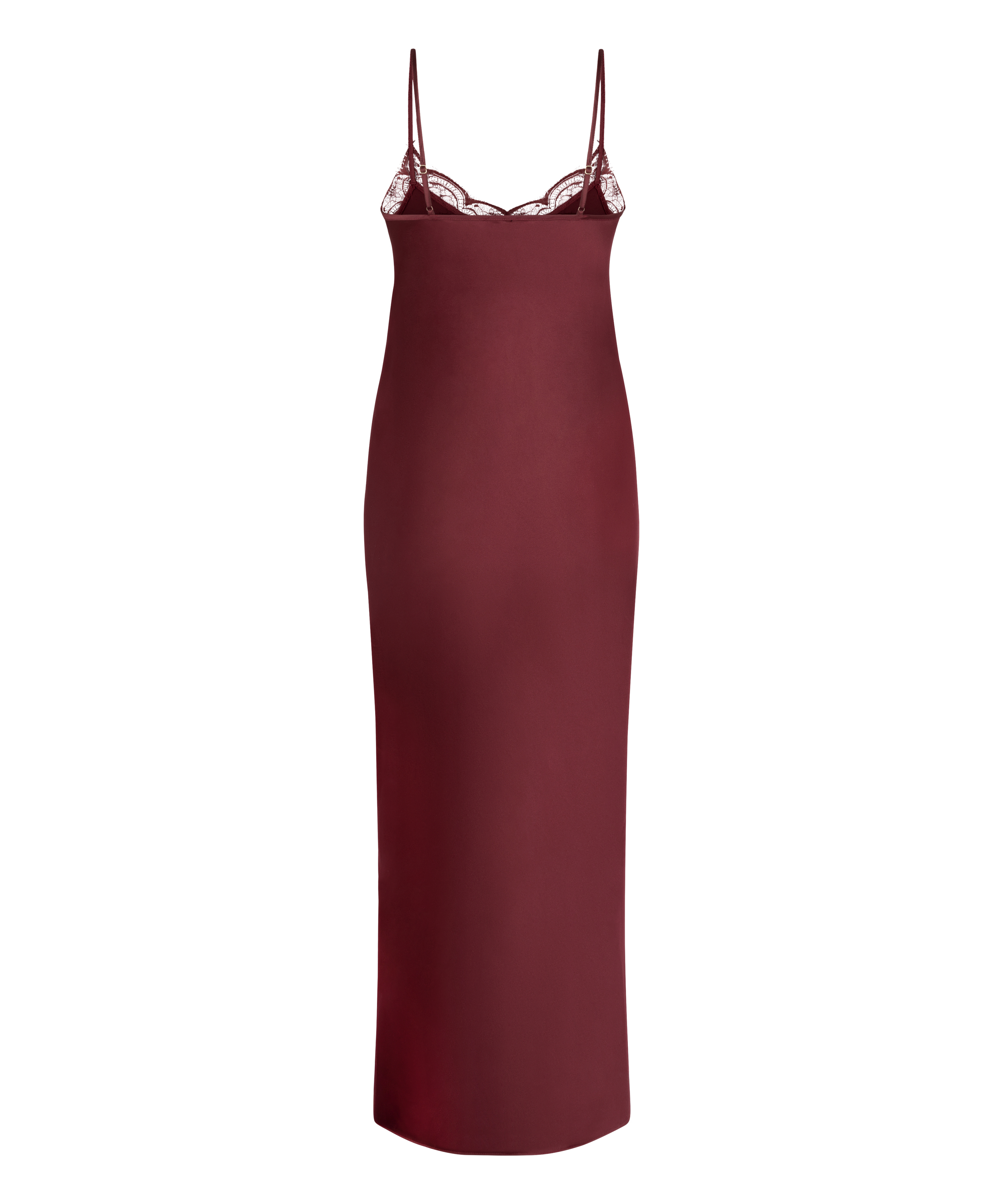 Slipdress Long Satin, Red, main