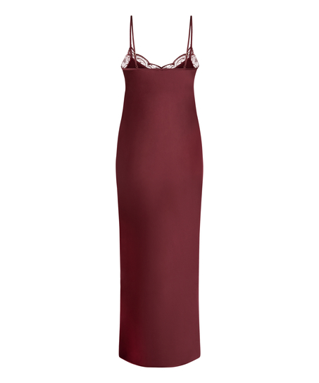 Slipdress Long Satin, Red