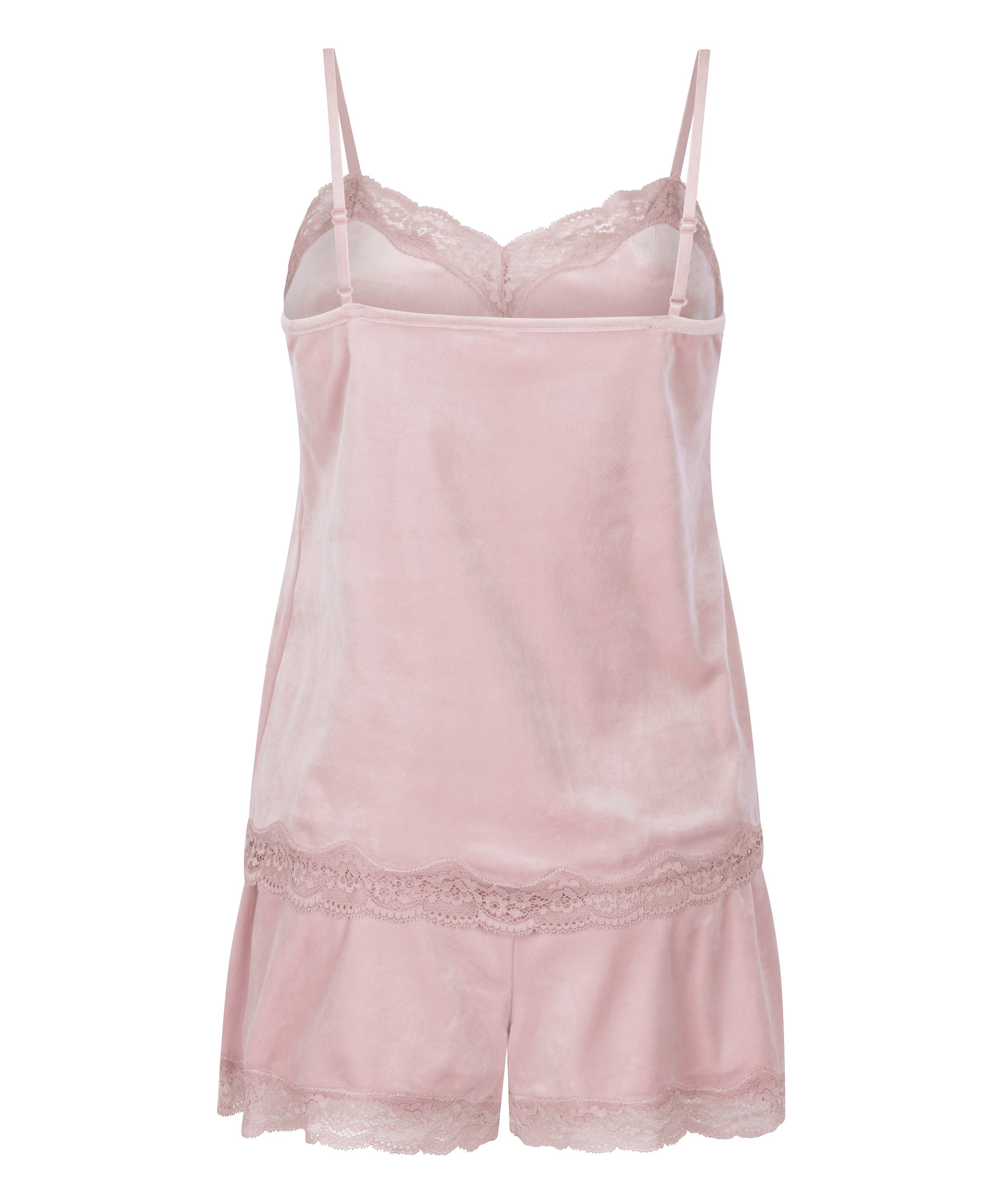 Velours Lace Cami Top, Pink, main
