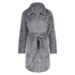 Fleece Zip Bathrobe, Gray