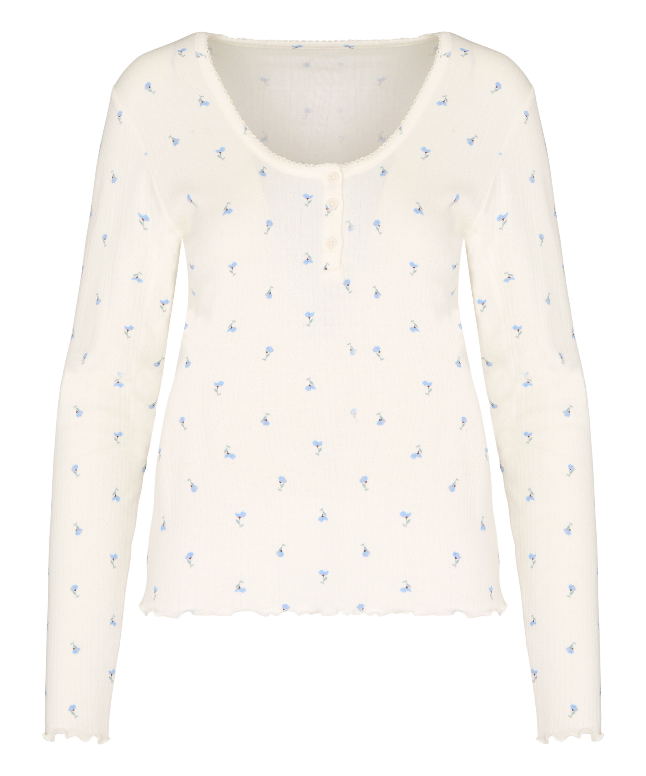 Top Pointelle, White