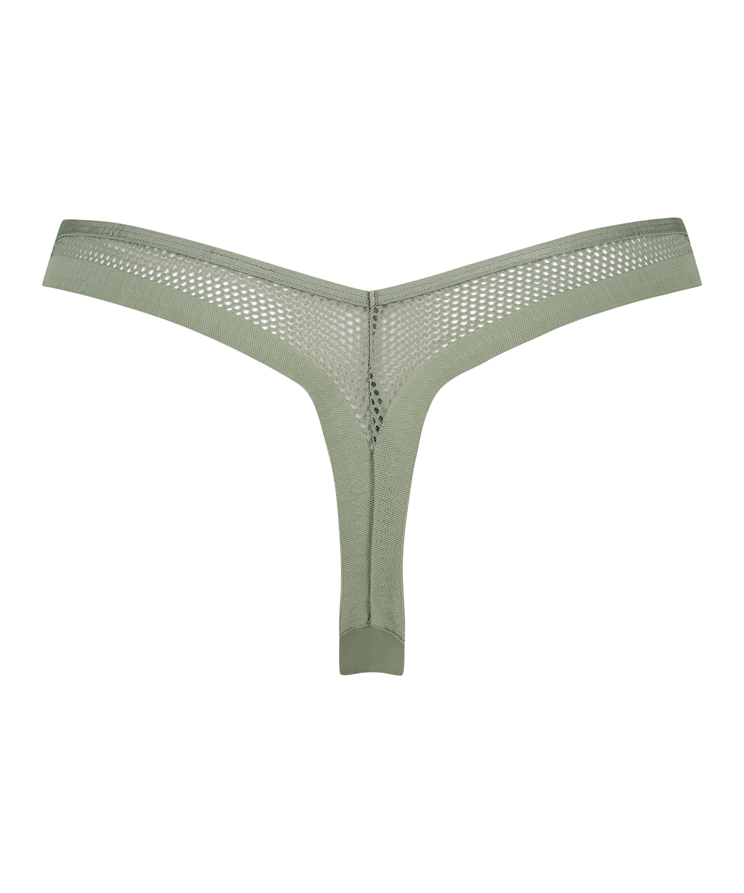 High-Cut invisible fishnet thong, Green, main