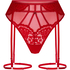 Withney Suspender Thong, Red