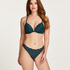 Marine Padded Push-Up Underwired Bra, Blue