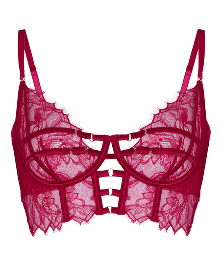 Non-Padded Underwired Longline Bra Bea, Pink