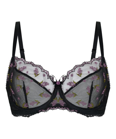 Non-Padded Underwired Bra Iris, Black