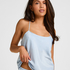 Ayla Satin Cami Top, Blue