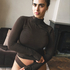 super soft Turtleneck shirt with Cashmere, Brown