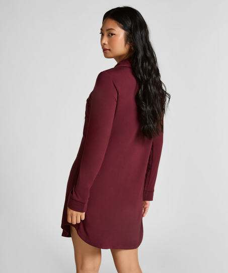 Essential Jersey Shirtdress, Purple