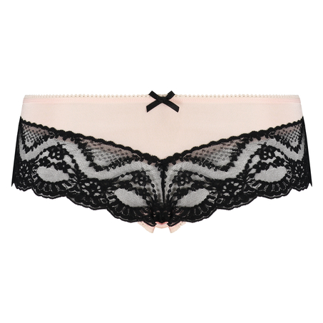 Lacey Microfibre Brazilian, Black