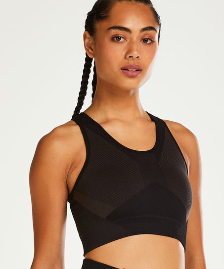 HKMX Sports bra The Motion Level 2, Black