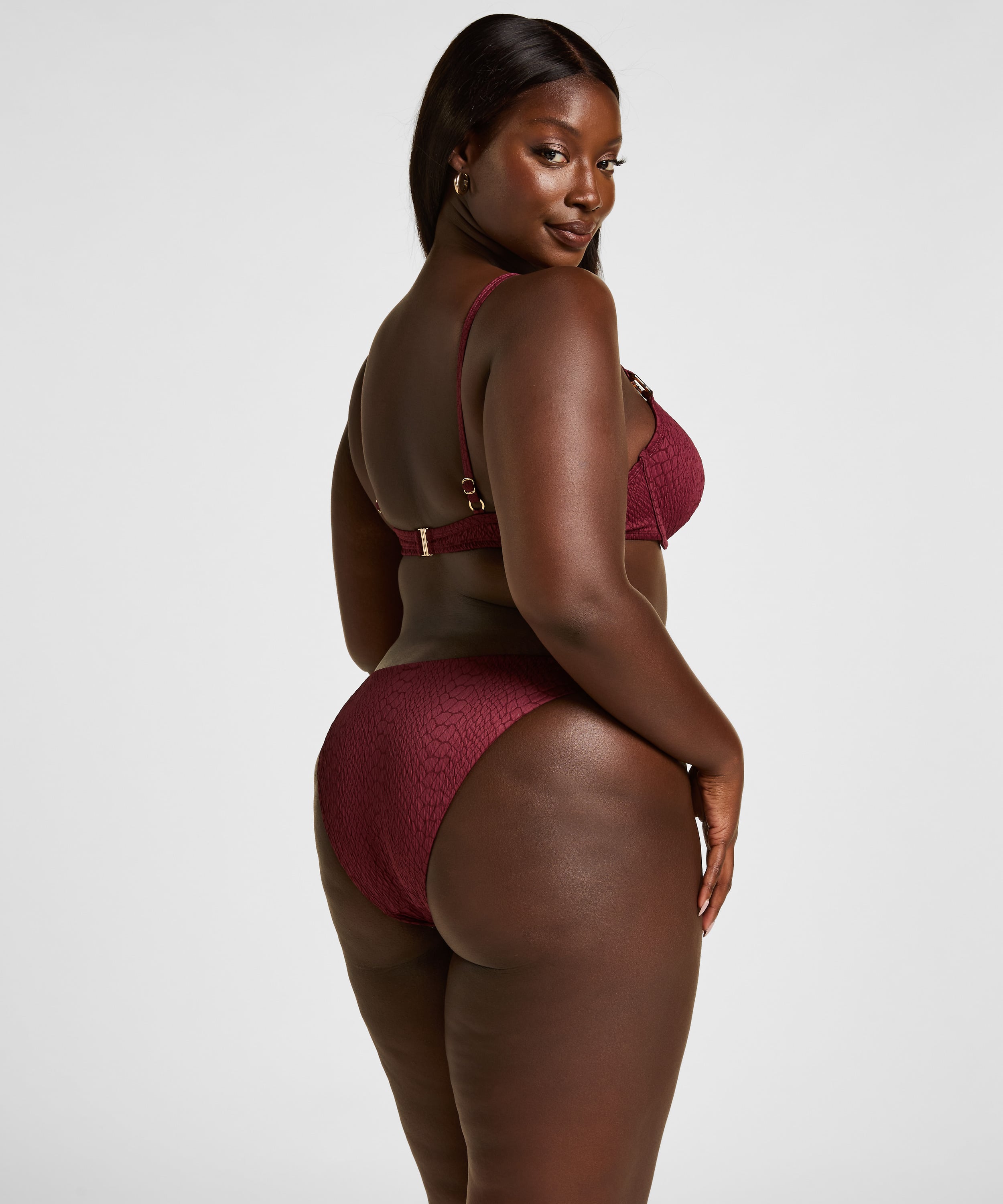 High Waisted Shaping Bikini Bottom Aruba, Purple, main