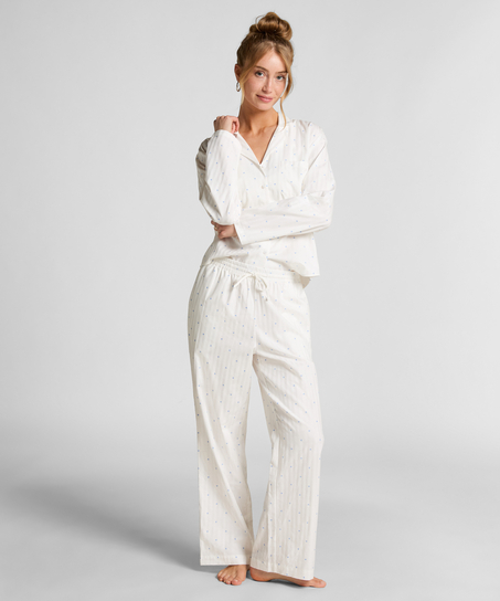 Jacquard Hearts Pyjama Bottoms, Blue