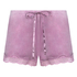 Velvet lace shorts, Purple