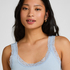 Singlet Rib Jersey Lace, Blue