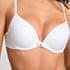 Plunge Padded Underwired Bra, White