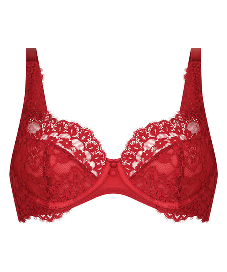 Daisy Non-Padded Underwired Bra, Red