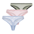 3-Pack Blooming Thong, Purple