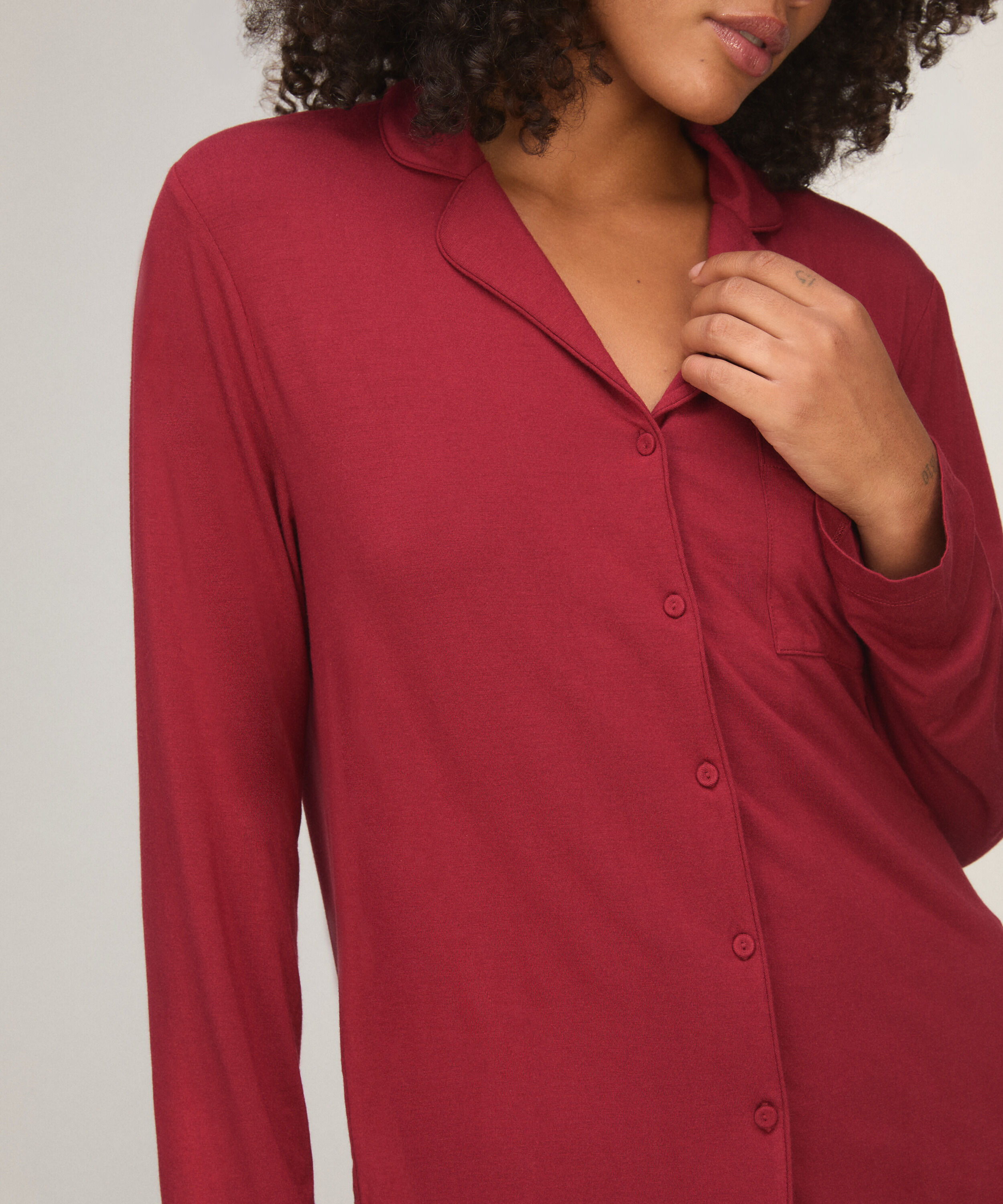 Essential Jersey Long-Sleeved Jacket, Red