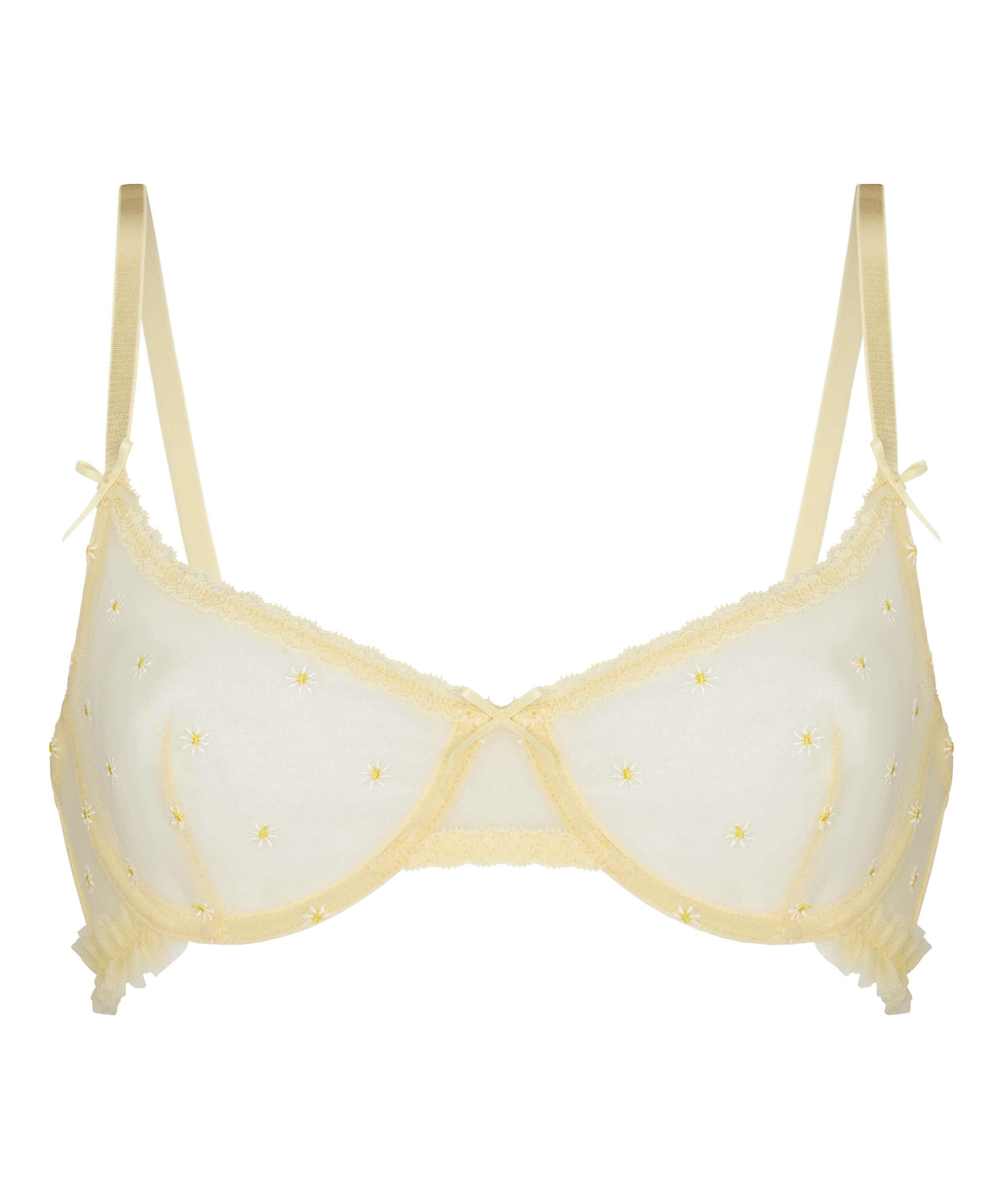 Non-Padded Underwired Bra Flora, Yellow