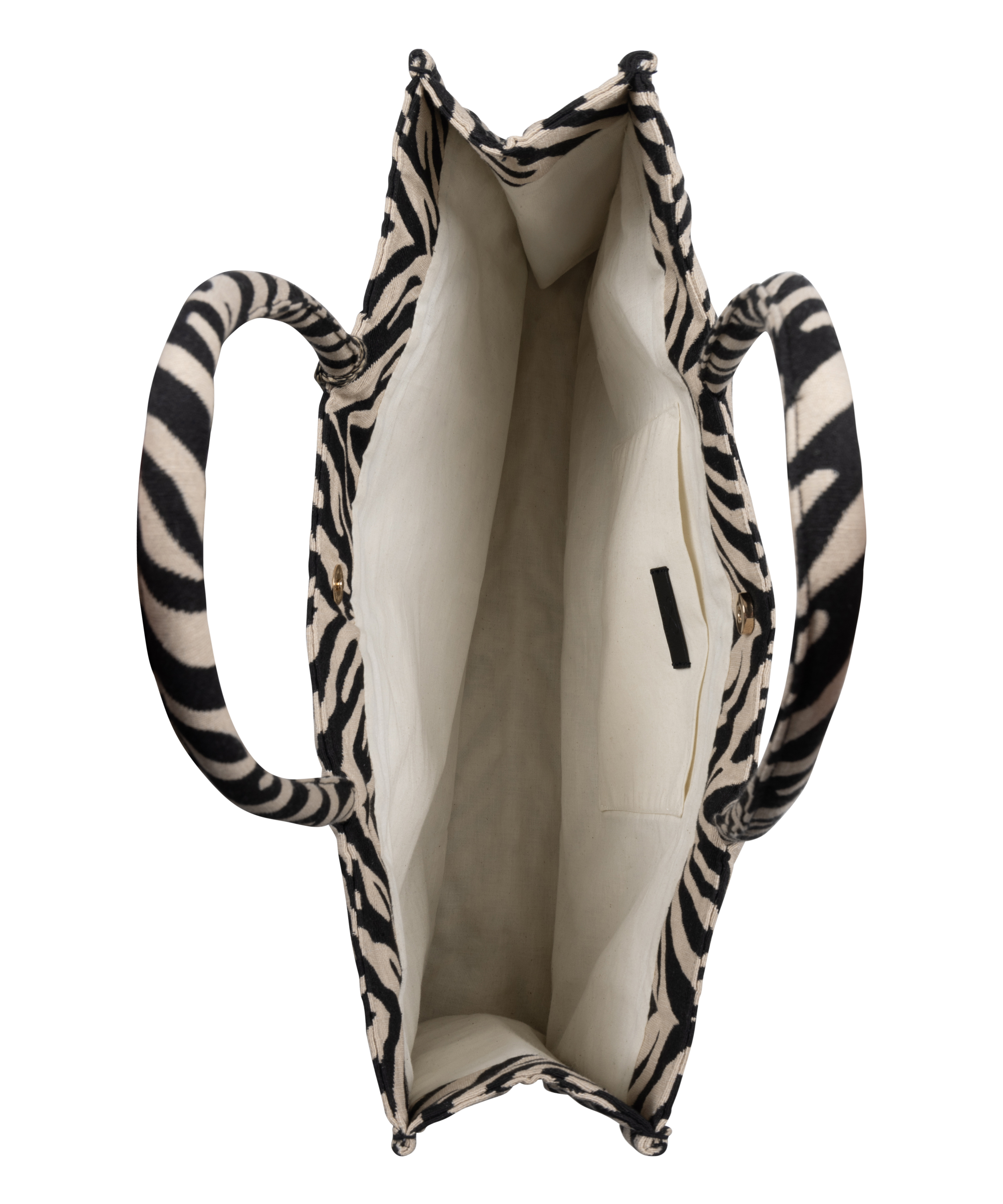 Tote Bag Zebra, Black, main
