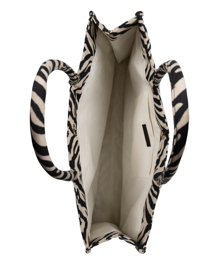 Tote Bag Zebra, Black
