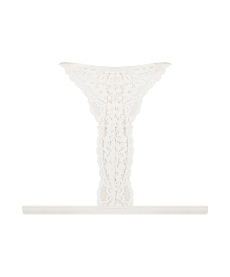 Rose Padded Triangle Bralette, White