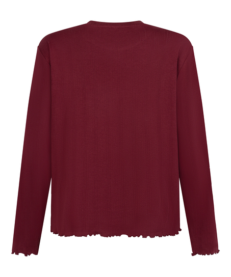 Pyjama Top Loose Pointelle, Red