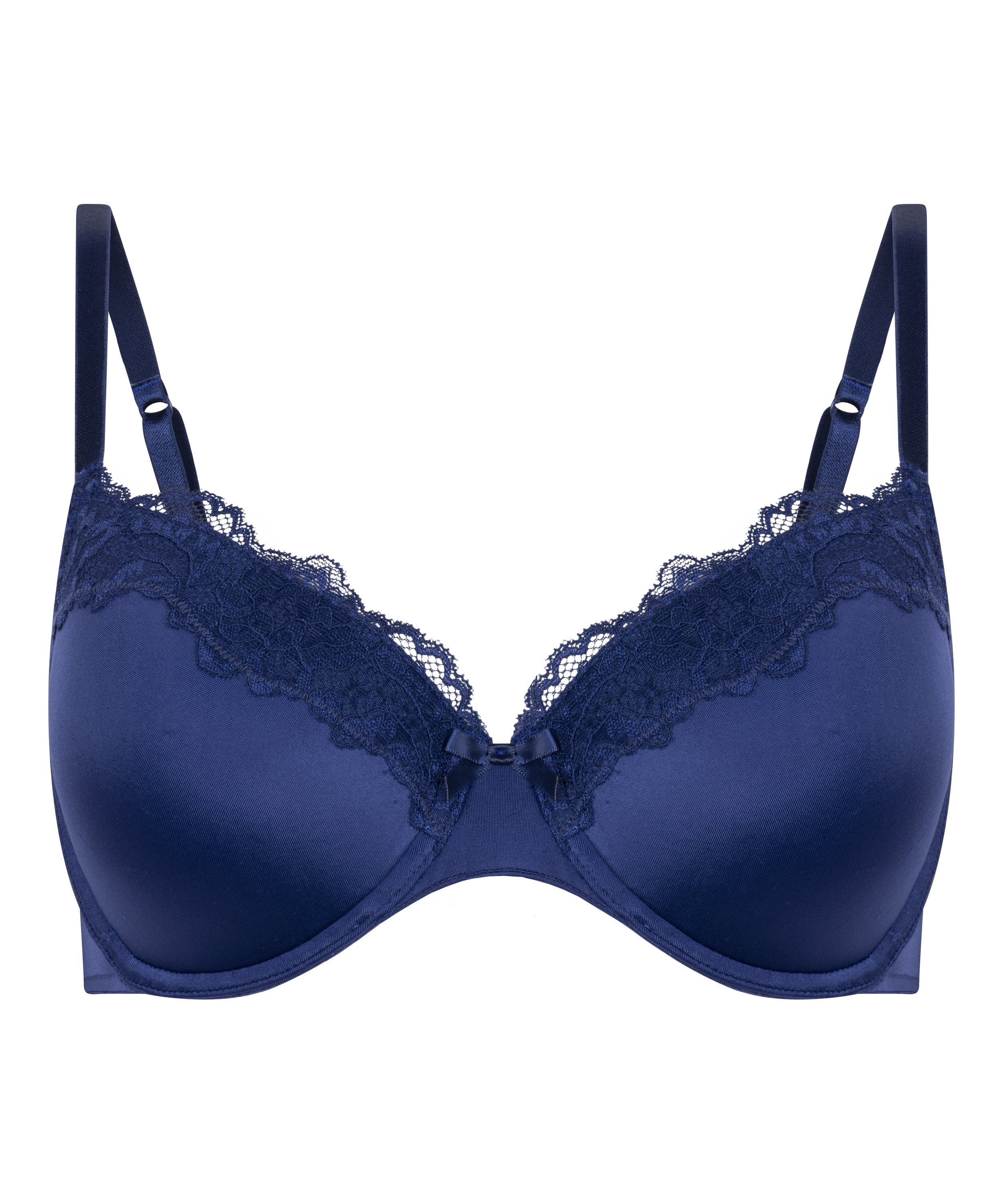 Lace & Shine Padded Underwired Bra, Blue, main