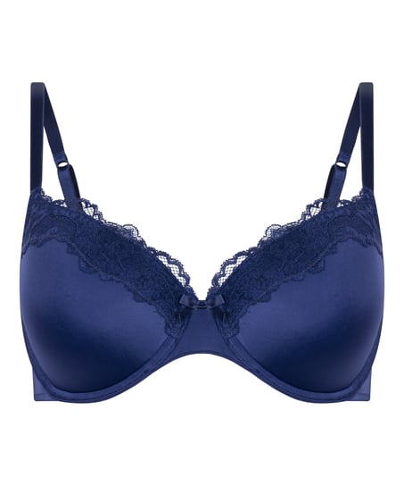 Lace & Shine Padded Underwired Bra, Blue