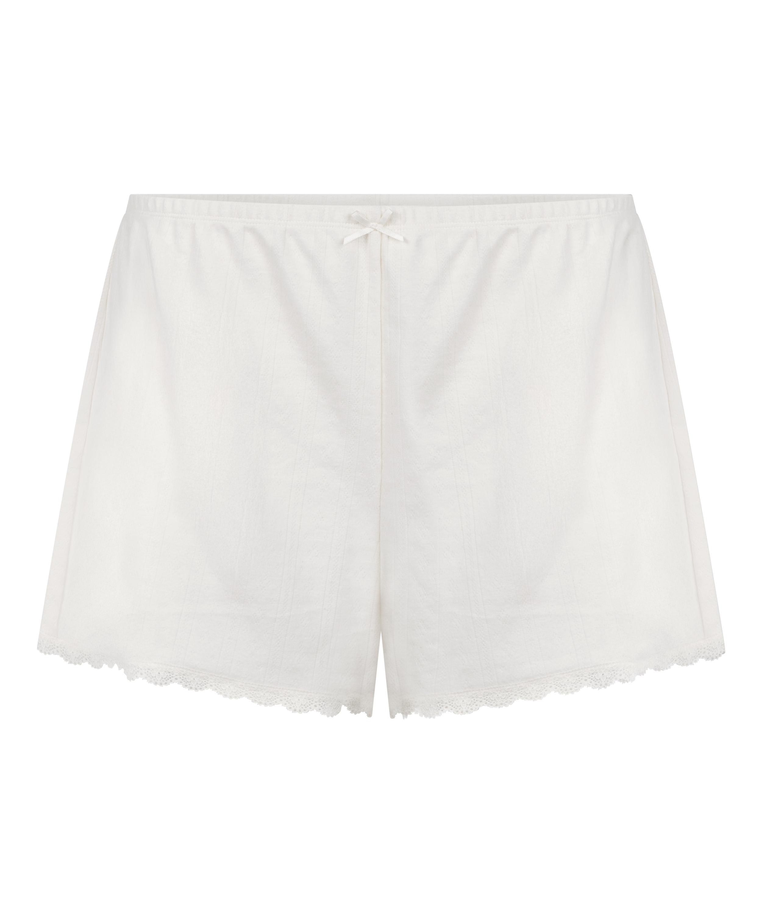 Pointelle Shorts, White, main