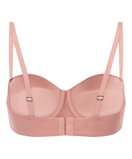 Smooth Padded Underwired Strapless Push-Up Bra, Pink