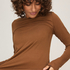 super soft Boatneck shirt with Cashmere, Brown