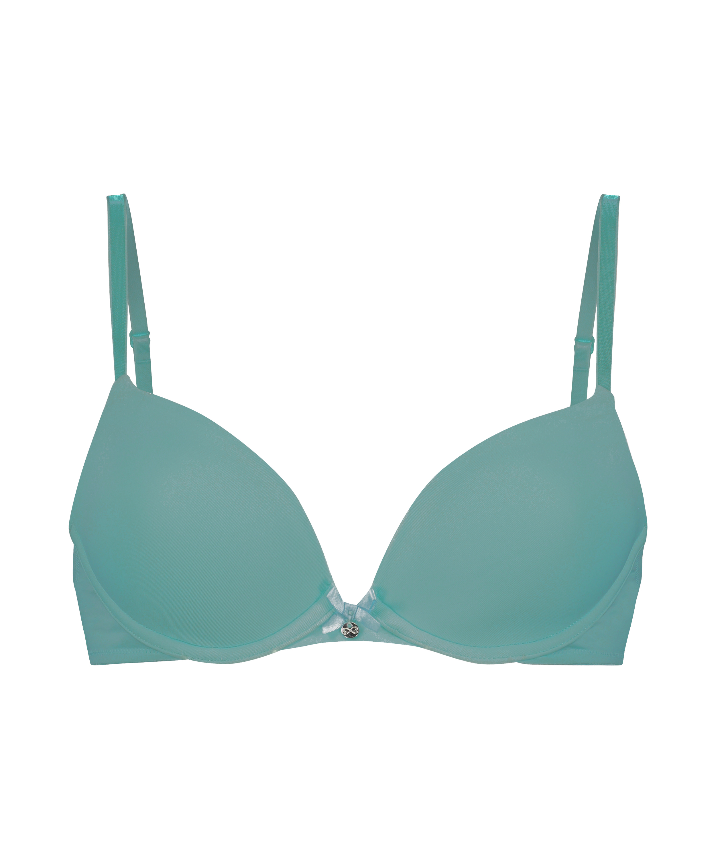 Plunge Padded Underwired Bra, Green, main