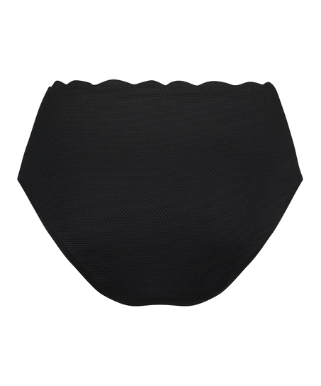Scallop Rio Bikini Bottoms, Black