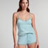 Velvet lace shorts, Green