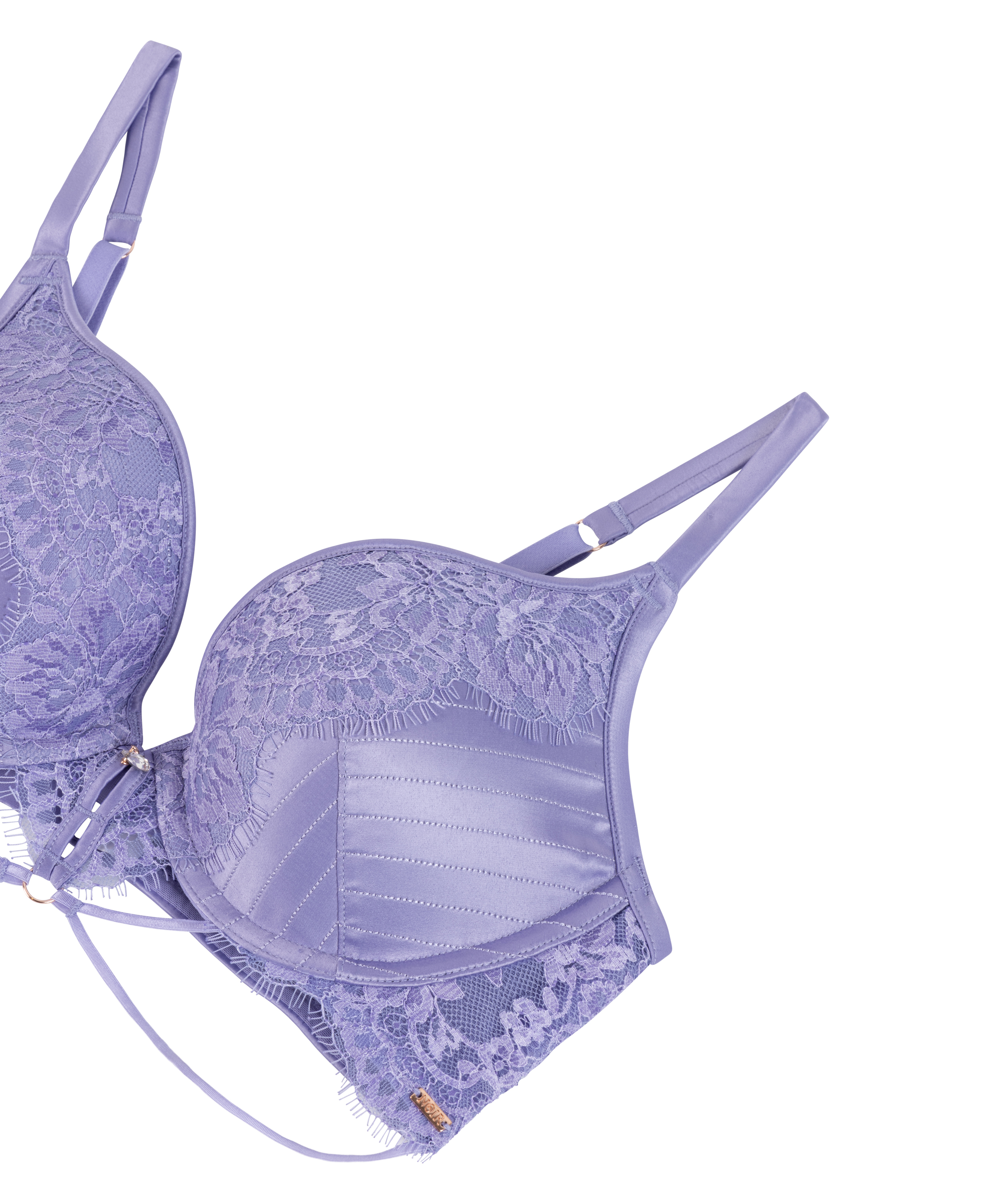 Charlie Padded Push-Up Underwired Bra, Purple, main
