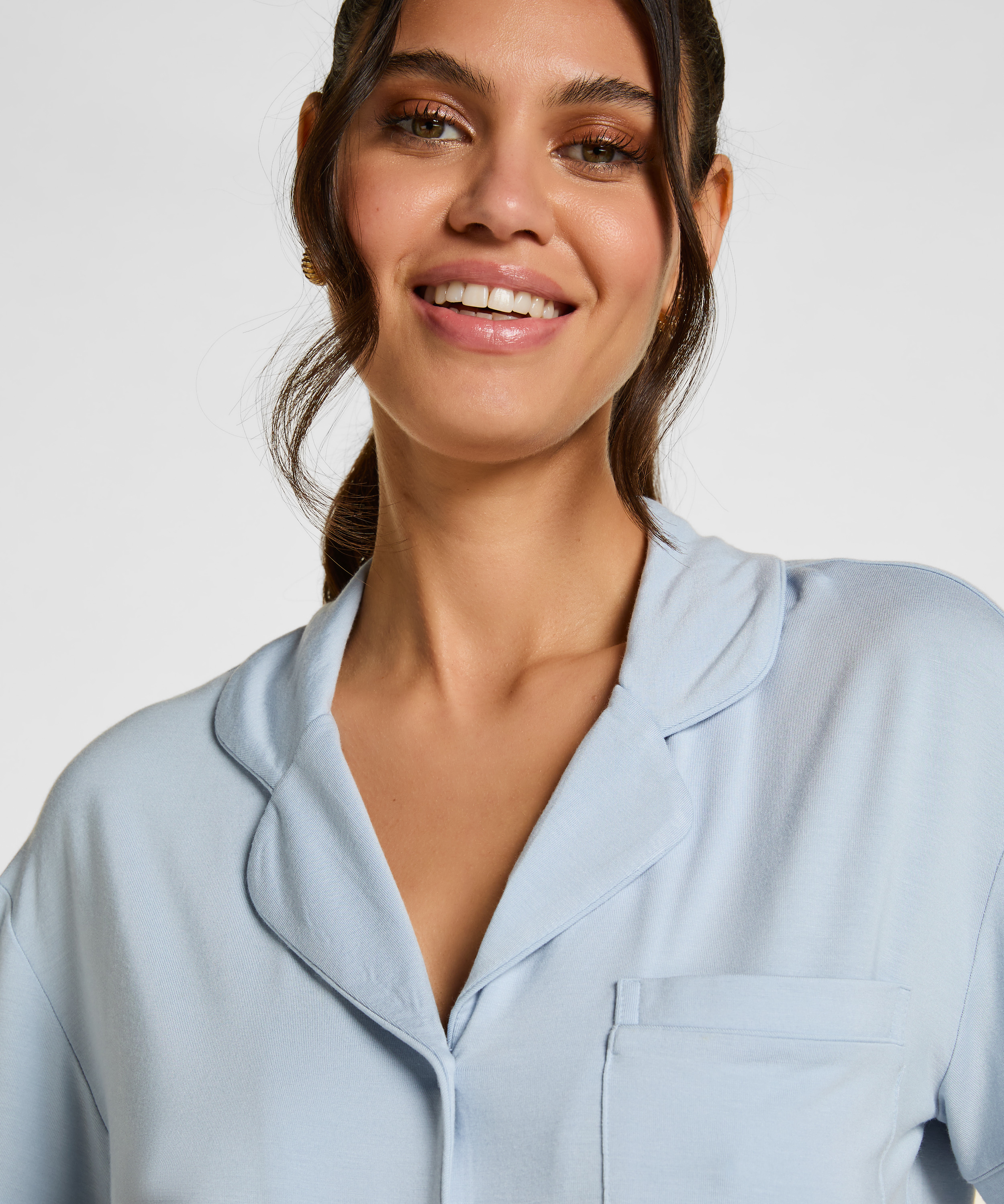Essential Jersey Short-Sleeved Jacket, Blue, main