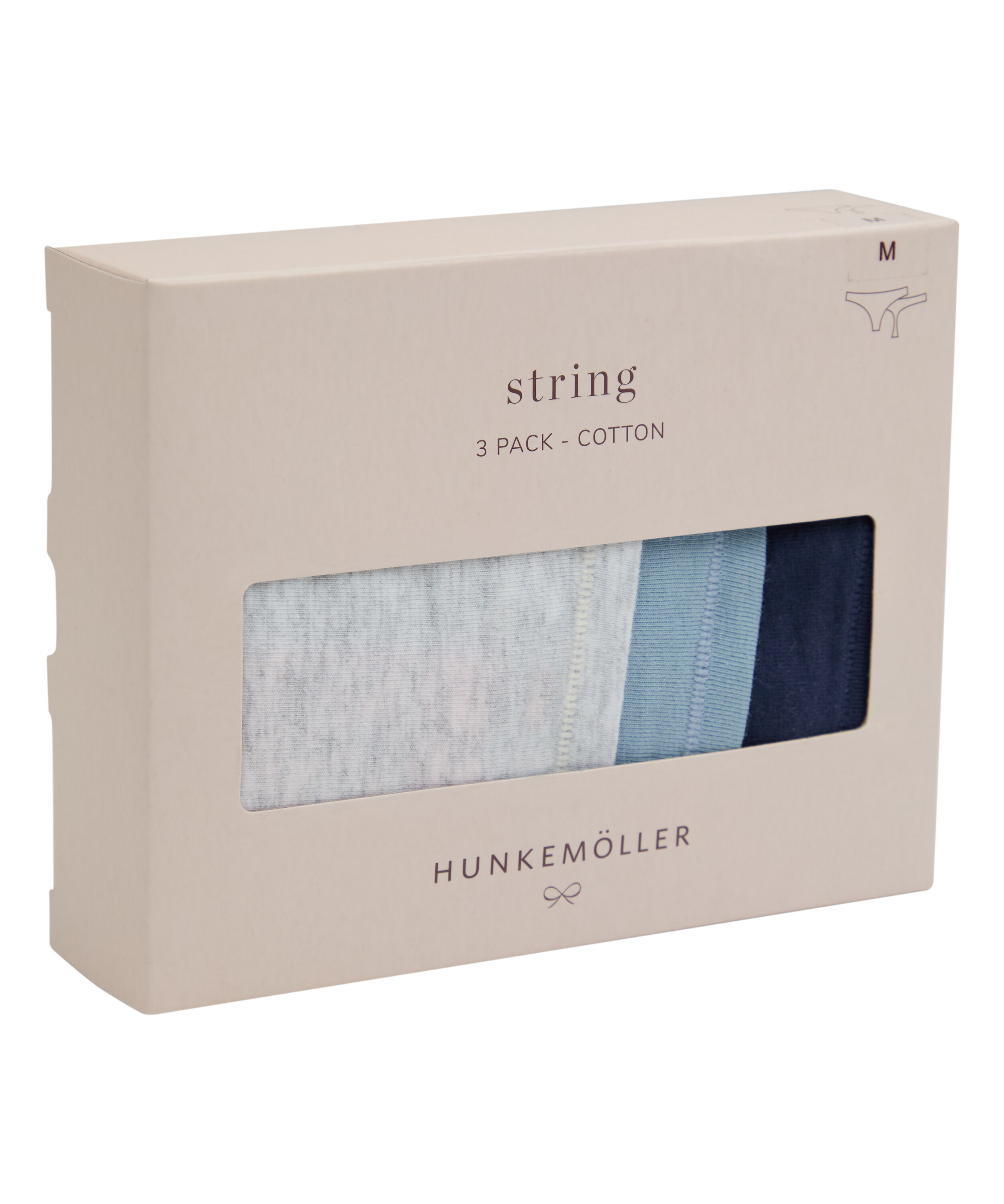 Multipack Cotton Thong, Blue
