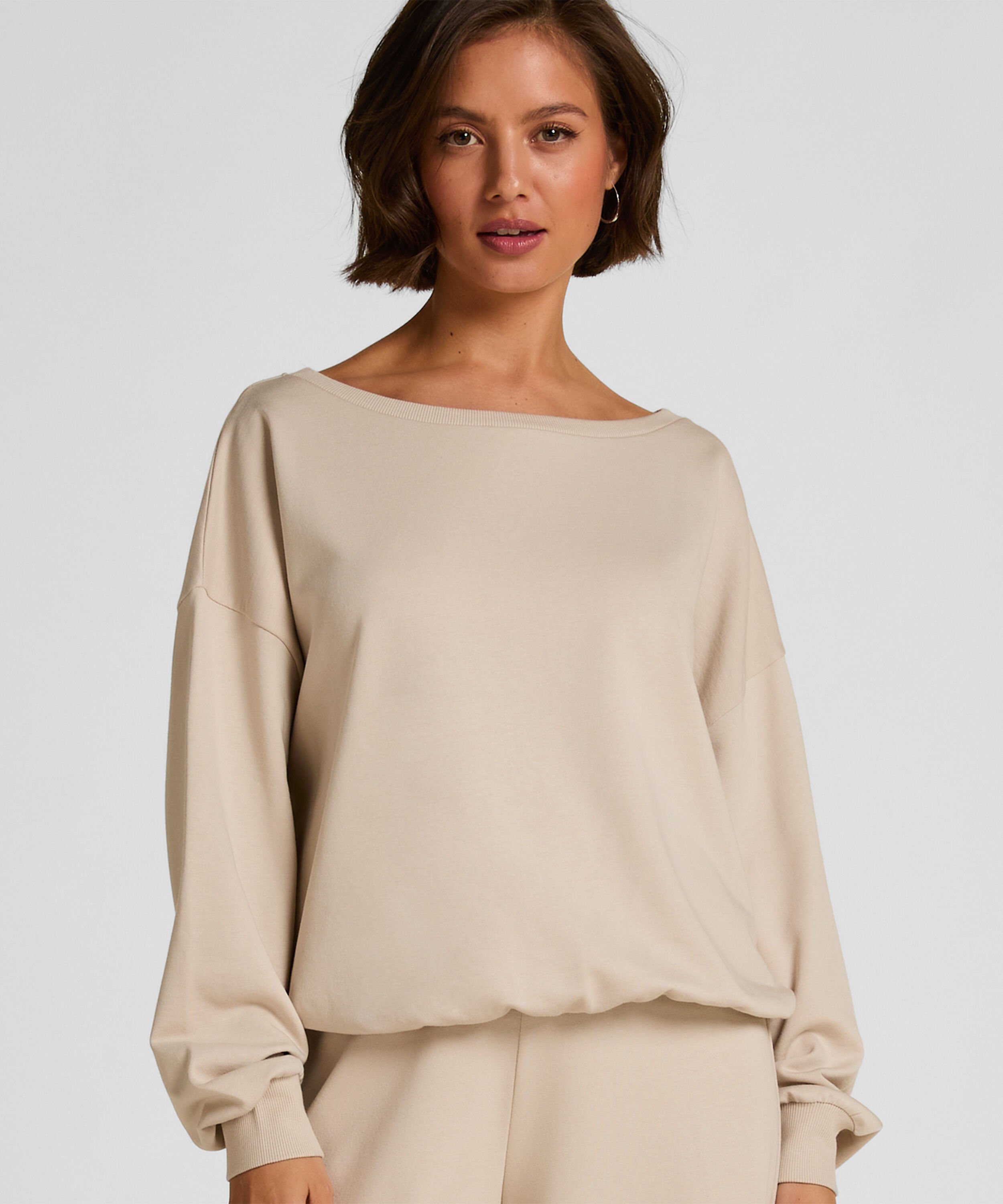 Boatneck Sweater Audrey, Gray