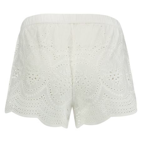 Broderie Anglaise Pyjama Shorts, White