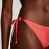 Luxe Cheeky Tanga Bikini Bottoms, Red