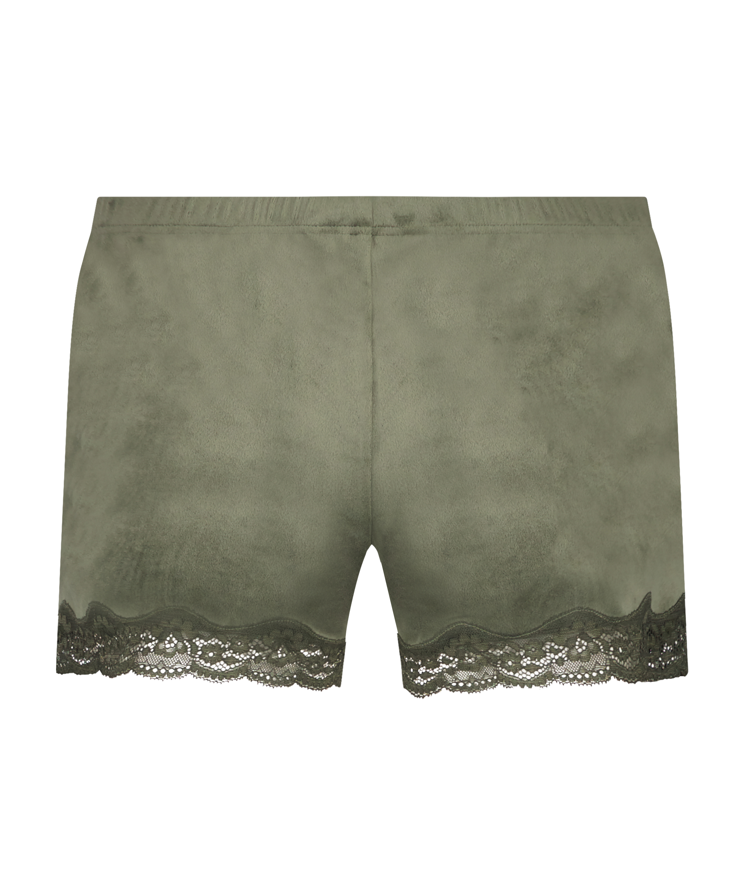 Velvet lace shorts, Green, main
