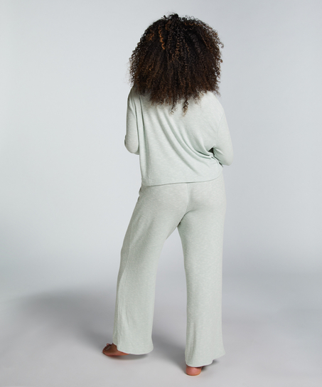 Pointelle Pyjama Pants, Green