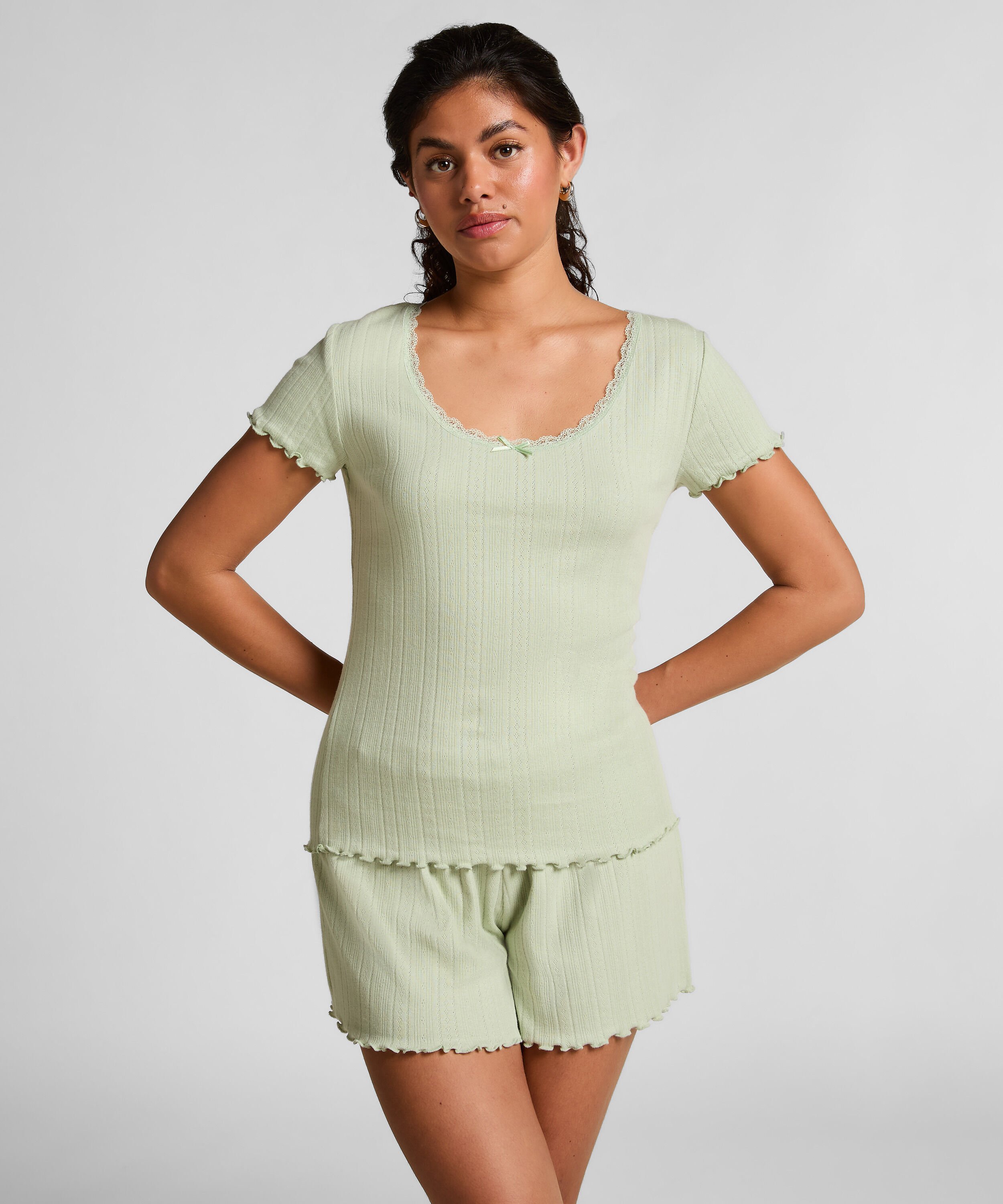 Pointelle Top Lace, Green